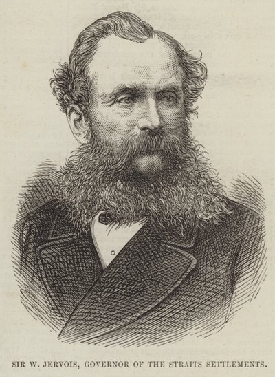 Sir W Jervois, Gouverneur van de Straits Settlements door English School